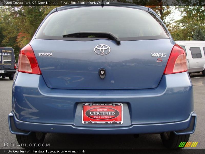 Bayou Blue Pearl / Dark Charcoal 2008 Toyota Yaris S 3 Door Liftback