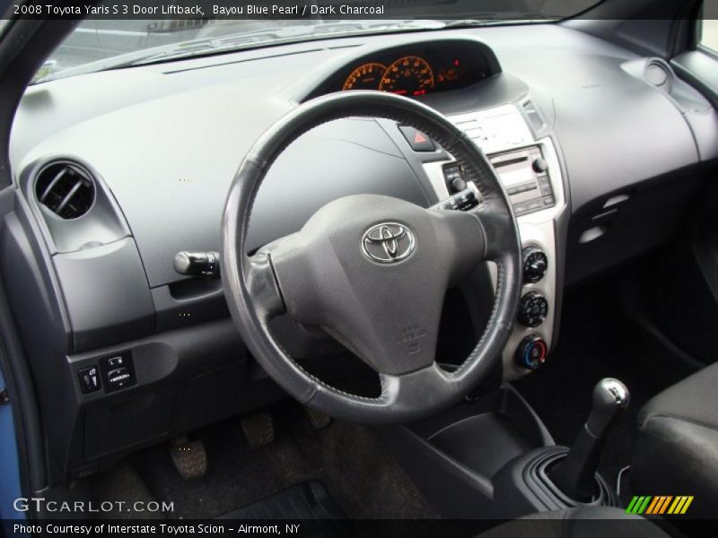 Bayou Blue Pearl / Dark Charcoal 2008 Toyota Yaris S 3 Door Liftback