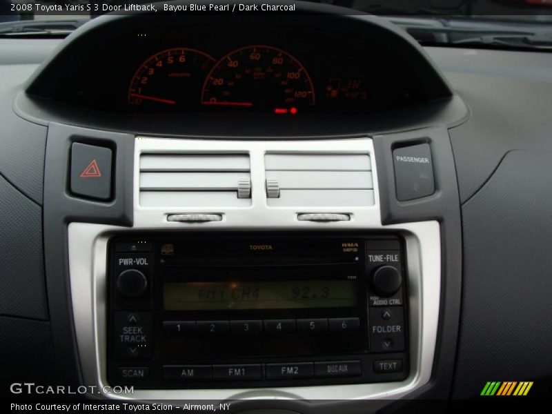 Bayou Blue Pearl / Dark Charcoal 2008 Toyota Yaris S 3 Door Liftback