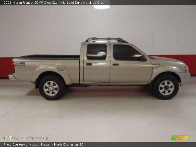 Sand Dune Metallic / Gray 2003 Nissan Frontier SC V6 Crew Cab 4x4