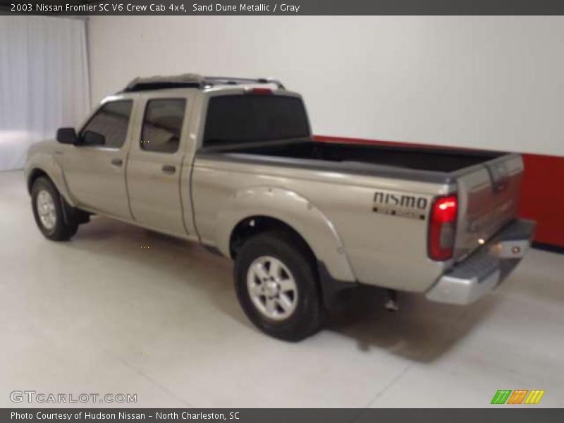 Sand Dune Metallic / Gray 2003 Nissan Frontier SC V6 Crew Cab 4x4