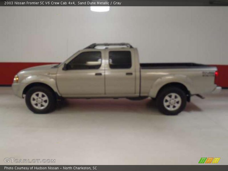 Sand Dune Metallic / Gray 2003 Nissan Frontier SC V6 Crew Cab 4x4