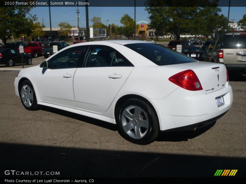 Summit White / Ebony 2010 Pontiac G6 Sedan