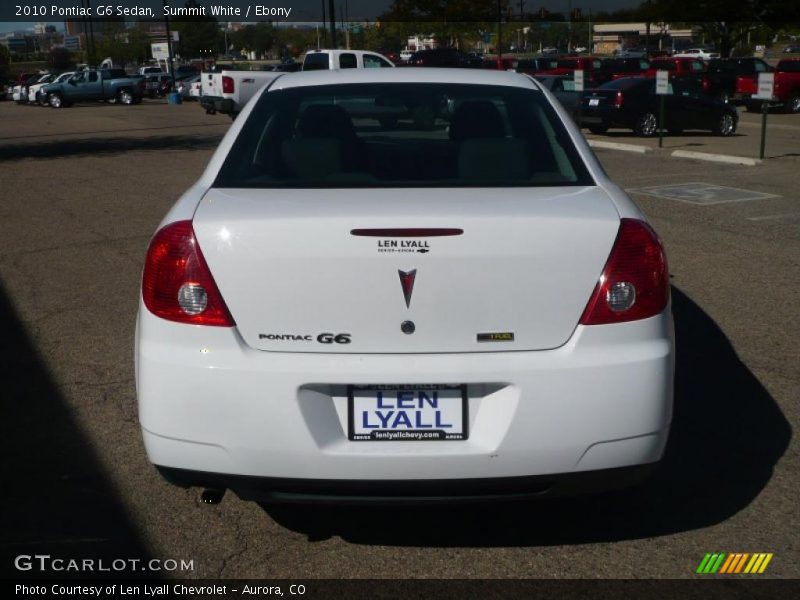 Summit White / Ebony 2010 Pontiac G6 Sedan