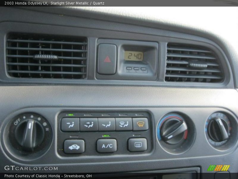 Controls of 2003 Odyssey LX