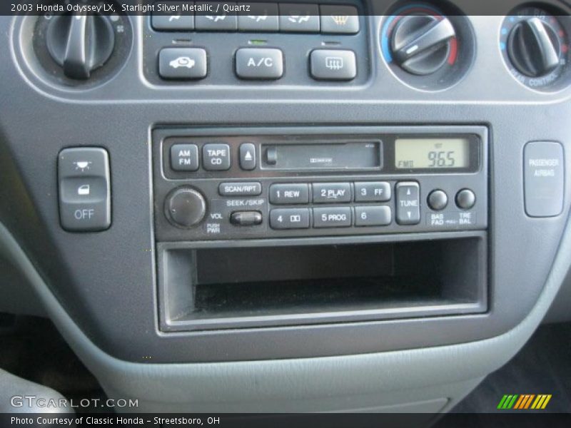Controls of 2003 Odyssey LX