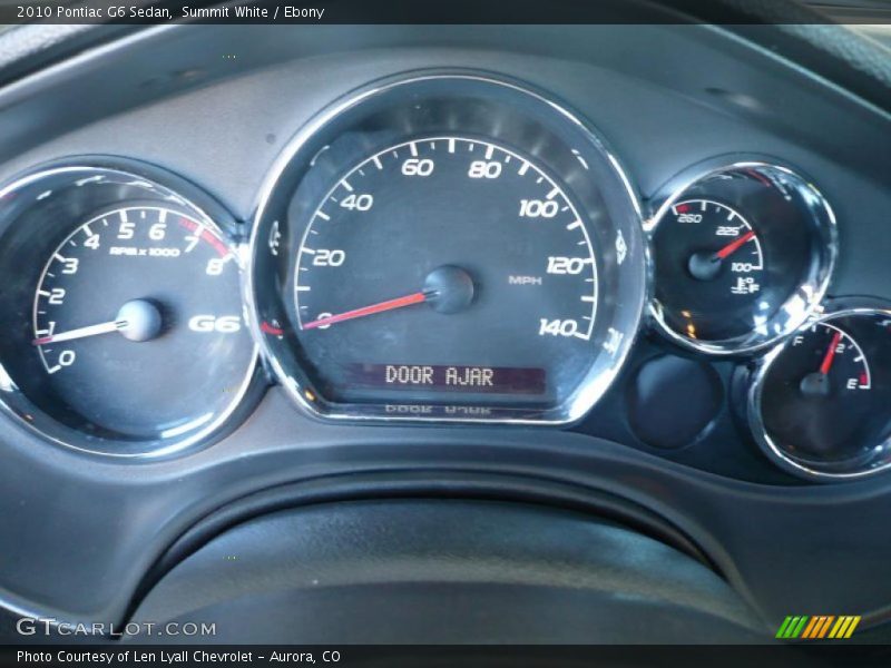 Summit White / Ebony 2010 Pontiac G6 Sedan