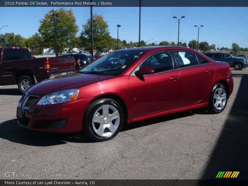 Performance Red Metallic / Ebony 2010 Pontiac G6 Sedan