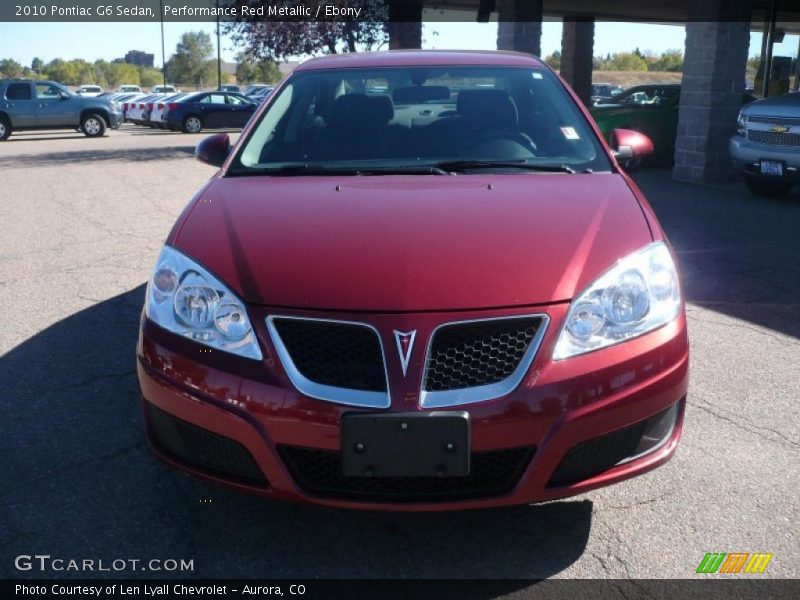 Performance Red Metallic / Ebony 2010 Pontiac G6 Sedan
