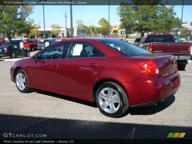 Performance Red Metallic / Ebony 2010 Pontiac G6 Sedan