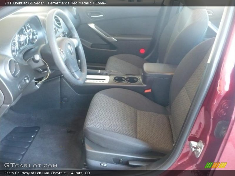 Performance Red Metallic / Ebony 2010 Pontiac G6 Sedan