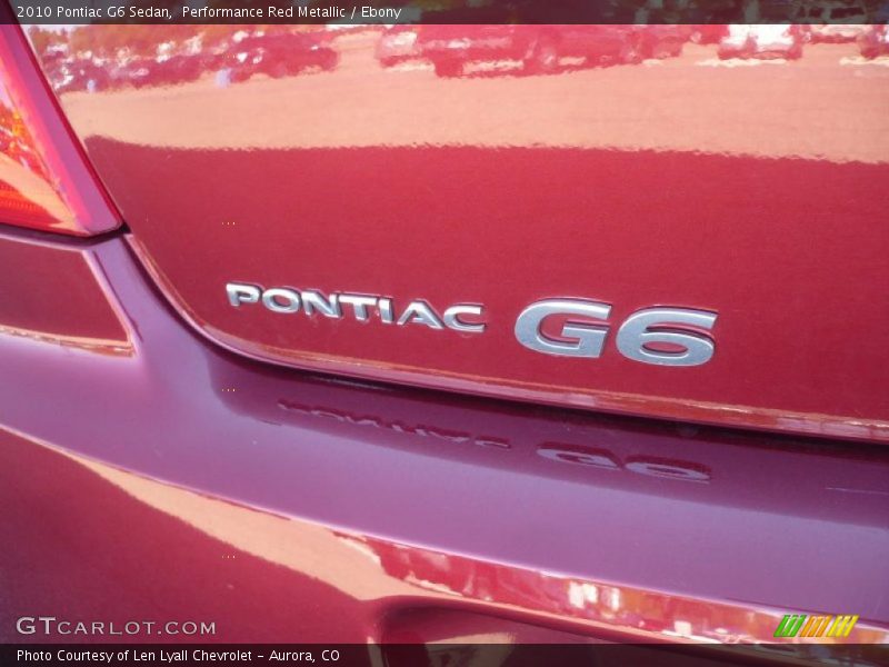 Performance Red Metallic / Ebony 2010 Pontiac G6 Sedan