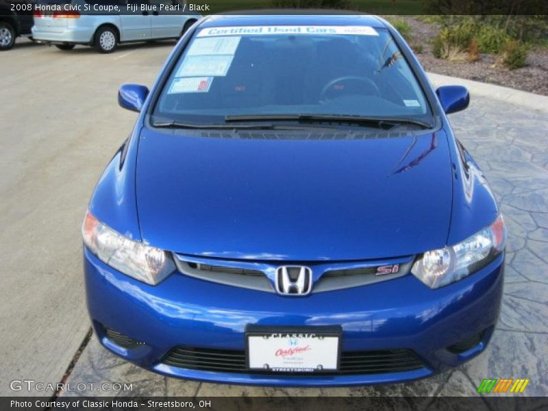 Fiji Blue Pearl / Black 2008 Honda Civic Si Coupe