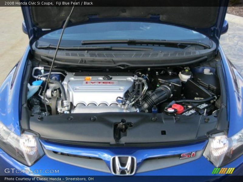 Fiji Blue Pearl / Black 2008 Honda Civic Si Coupe