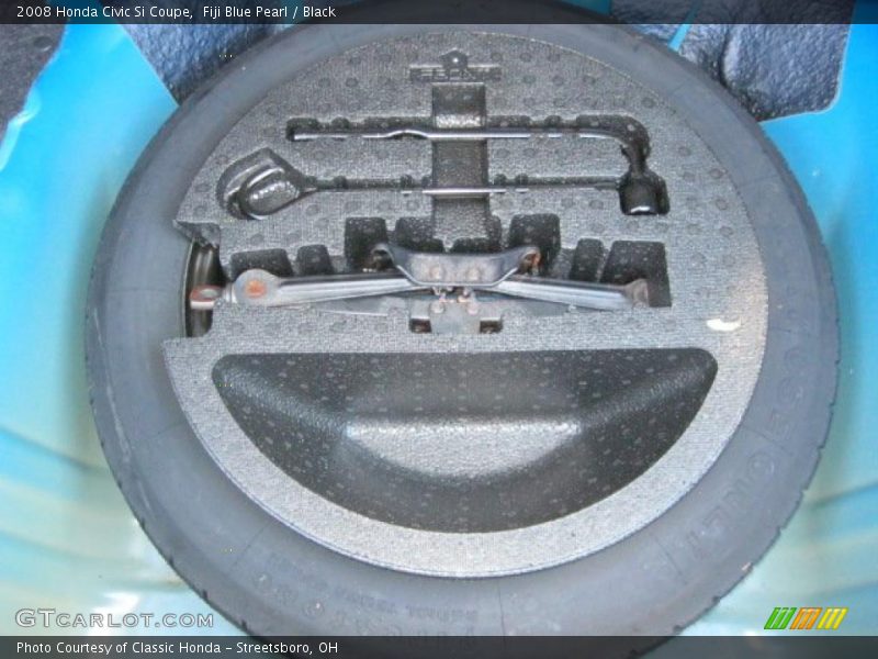 Fiji Blue Pearl / Black 2008 Honda Civic Si Coupe