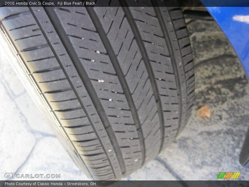 Fiji Blue Pearl / Black 2008 Honda Civic Si Coupe