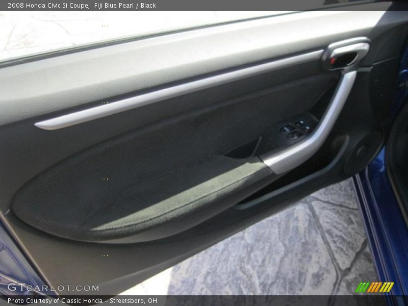 Fiji Blue Pearl / Black 2008 Honda Civic Si Coupe