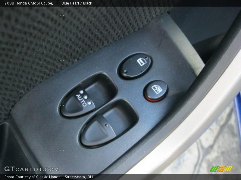 Fiji Blue Pearl / Black 2008 Honda Civic Si Coupe
