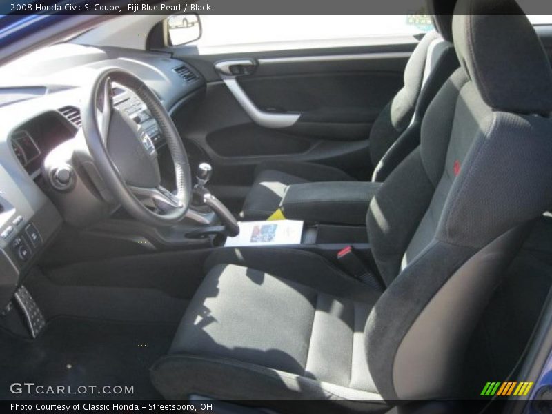 Fiji Blue Pearl / Black 2008 Honda Civic Si Coupe