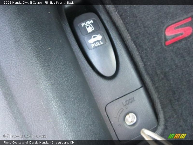 Fiji Blue Pearl / Black 2008 Honda Civic Si Coupe