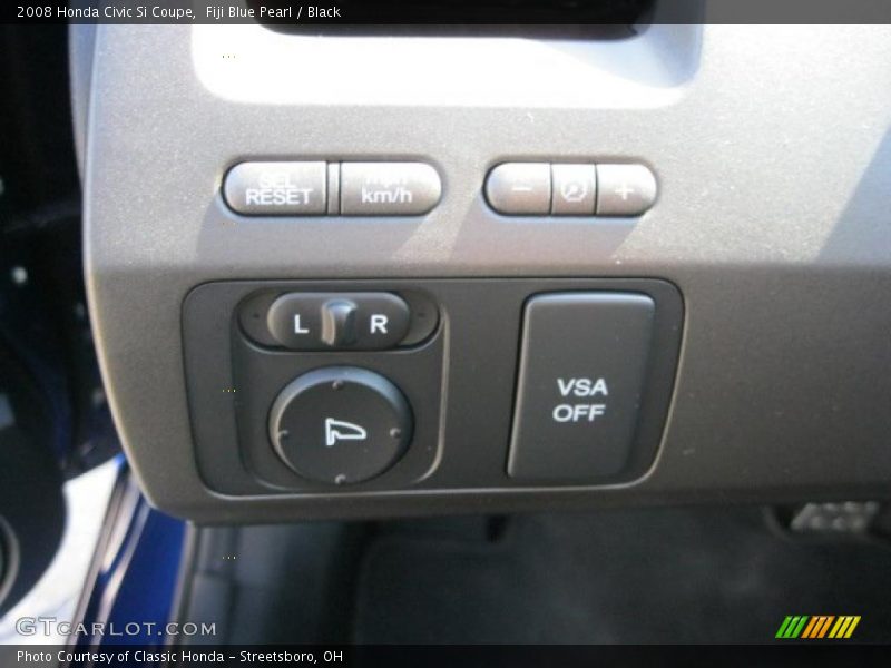 Fiji Blue Pearl / Black 2008 Honda Civic Si Coupe