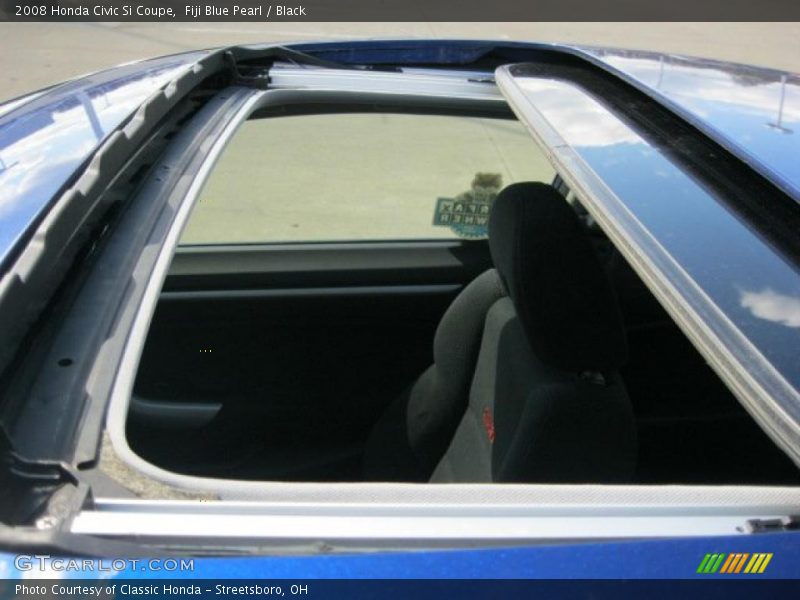 Fiji Blue Pearl / Black 2008 Honda Civic Si Coupe