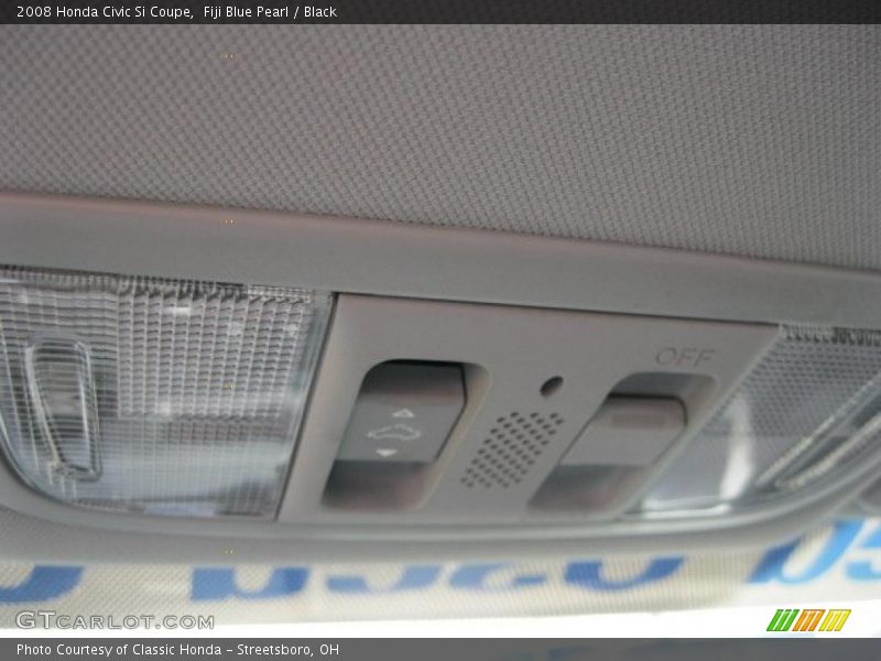 Fiji Blue Pearl / Black 2008 Honda Civic Si Coupe