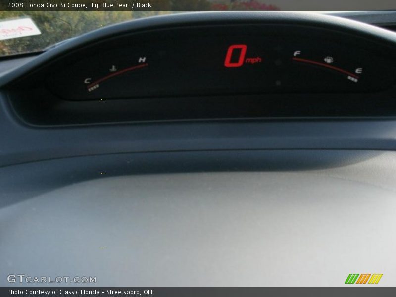 Fiji Blue Pearl / Black 2008 Honda Civic Si Coupe