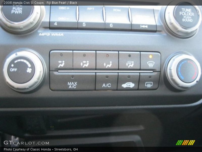 Fiji Blue Pearl / Black 2008 Honda Civic Si Coupe