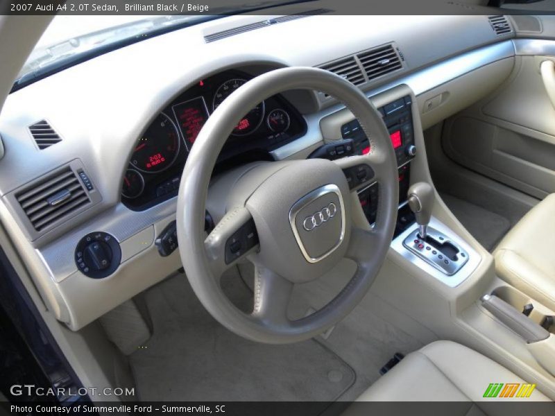 Brilliant Black / Beige 2007 Audi A4 2.0T Sedan