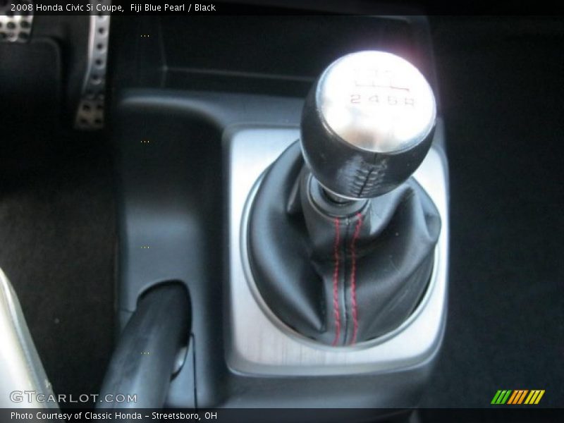 Fiji Blue Pearl / Black 2008 Honda Civic Si Coupe