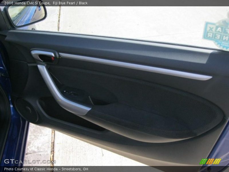 Fiji Blue Pearl / Black 2008 Honda Civic Si Coupe