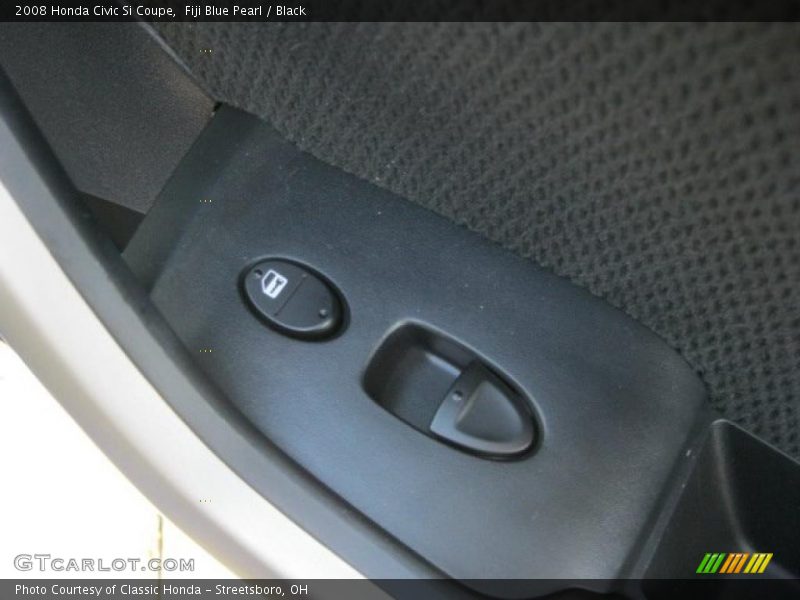 Fiji Blue Pearl / Black 2008 Honda Civic Si Coupe