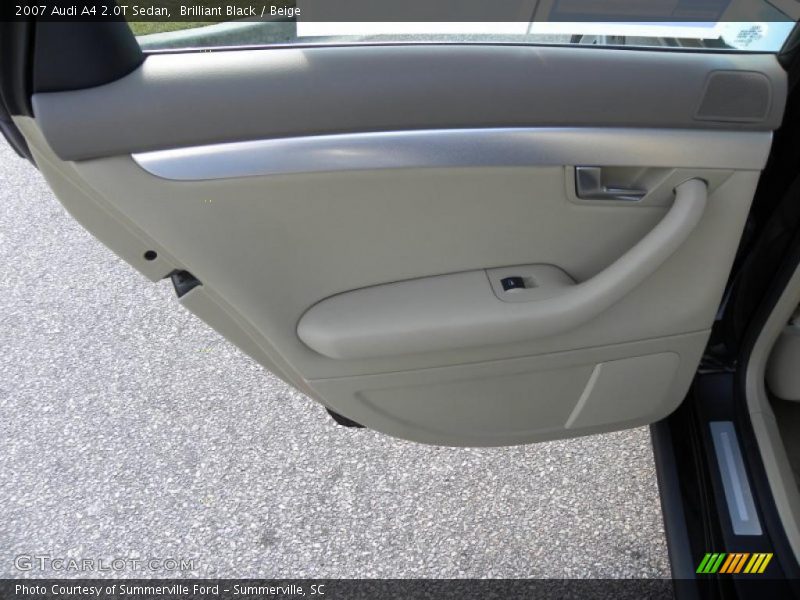 Brilliant Black / Beige 2007 Audi A4 2.0T Sedan