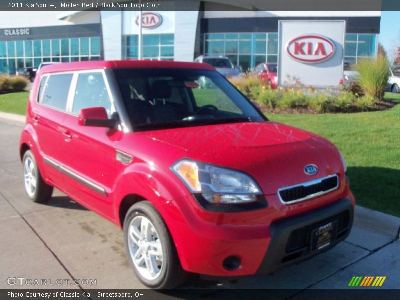 Molten Red / Black Soul Logo Cloth 2011 Kia Soul +