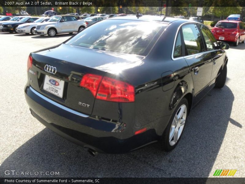 Brilliant Black / Beige 2007 Audi A4 2.0T Sedan