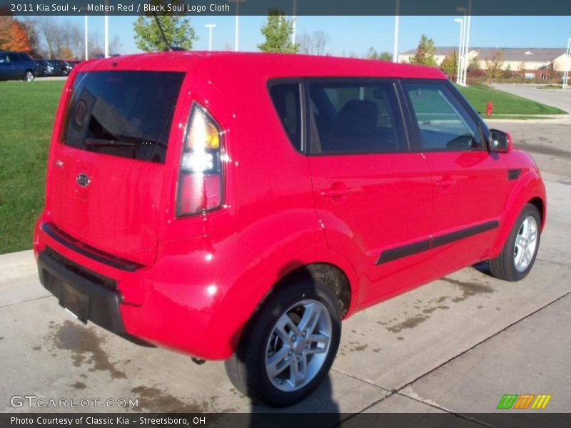 Molten Red / Black Soul Logo Cloth 2011 Kia Soul +