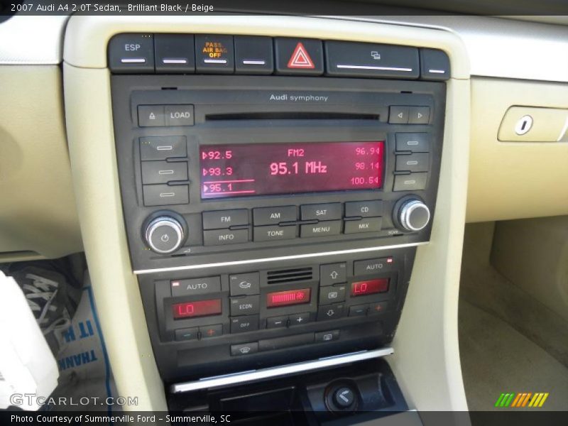 Brilliant Black / Beige 2007 Audi A4 2.0T Sedan
