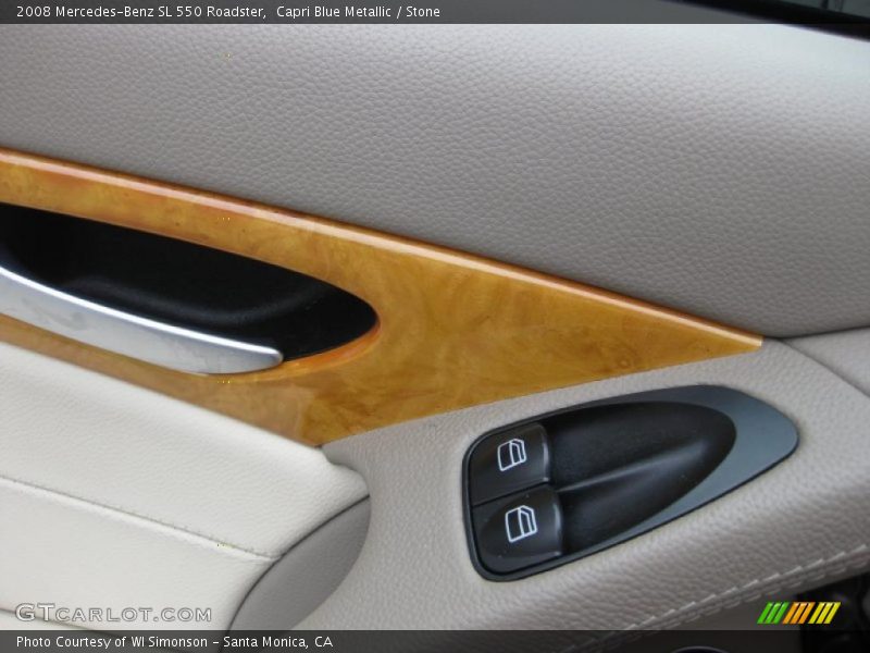 Capri Blue Metallic / Stone 2008 Mercedes-Benz SL 550 Roadster