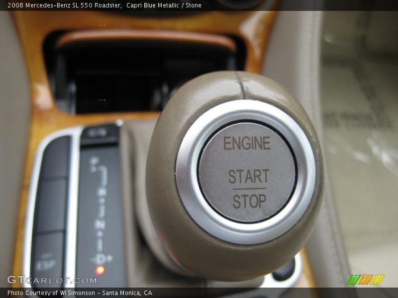 Capri Blue Metallic / Stone 2008 Mercedes-Benz SL 550 Roadster