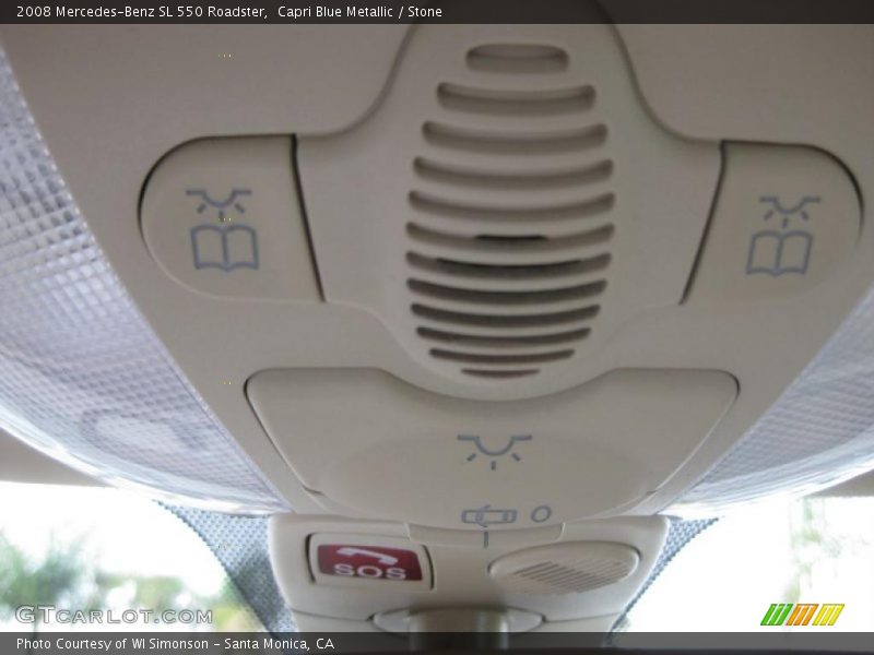 Capri Blue Metallic / Stone 2008 Mercedes-Benz SL 550 Roadster