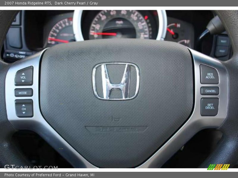 Dark Cherry Pearl / Gray 2007 Honda Ridgeline RTS