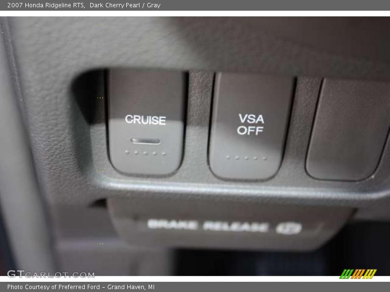 Dark Cherry Pearl / Gray 2007 Honda Ridgeline RTS