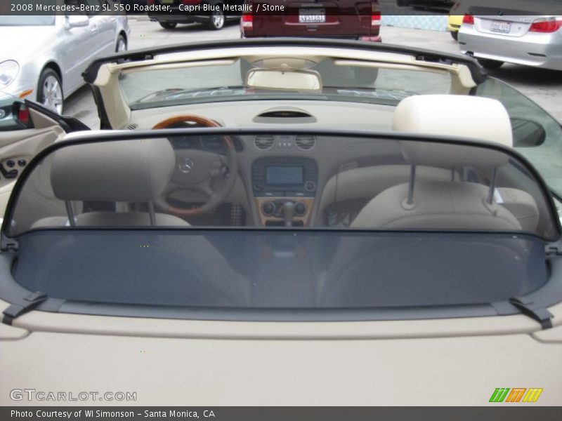 Capri Blue Metallic / Stone 2008 Mercedes-Benz SL 550 Roadster
