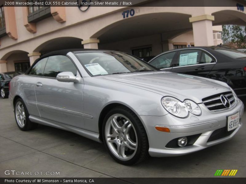 Iridium Silver Metallic / Black 2008 Mercedes-Benz CLK 550 Cabriolet