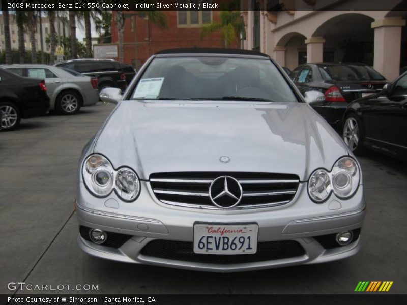 Iridium Silver Metallic / Black 2008 Mercedes-Benz CLK 550 Cabriolet