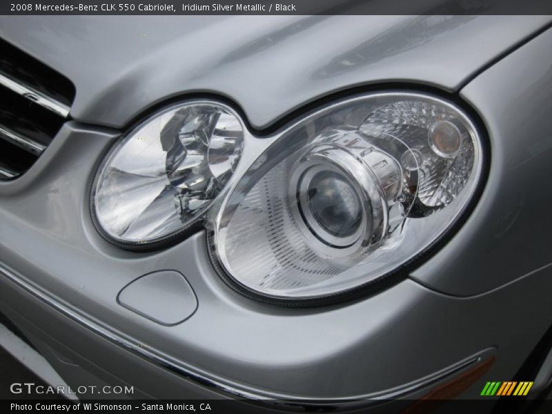 Iridium Silver Metallic / Black 2008 Mercedes-Benz CLK 550 Cabriolet