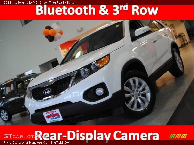 Snow White Pearl / Beige 2011 Kia Sorento LX V6