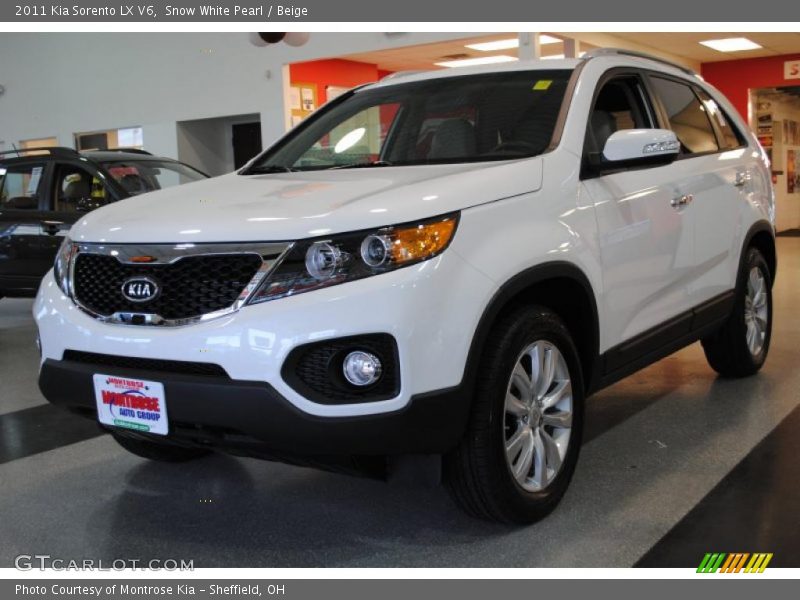 Snow White Pearl / Beige 2011 Kia Sorento LX V6