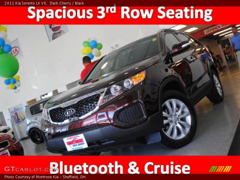 Dark Cherry / Black 2011 Kia Sorento LX V6